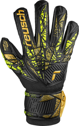 REUSCH JR ATTRAKT INFINITY FS BLACK/GOLD/YELLOW