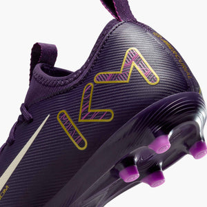 NIKE JR ZM VAPOR 16 ACADEMY FG MBAPPE GRAND PURPLE/IVORY