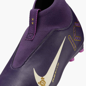 NIKE JR ZM SUPERFLY 10 ACADEMY FG MBAPPE GRAND PURPLE/IVORY