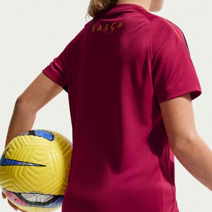 NIKE JR BARCELONA 26-27 STRIKE SS TOP NOBLE RED/MINERAL YELLOW
