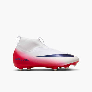 NIKE JR ZM SUPERFLY 10 ACADEMY FG LV8 UNIVERSITY RED/DARK OBSIDIAN
