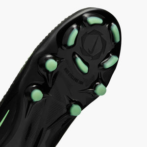 NIKE JR PHANTOM 6 LOW PRO FG BLACK/ILLUSION GREEN