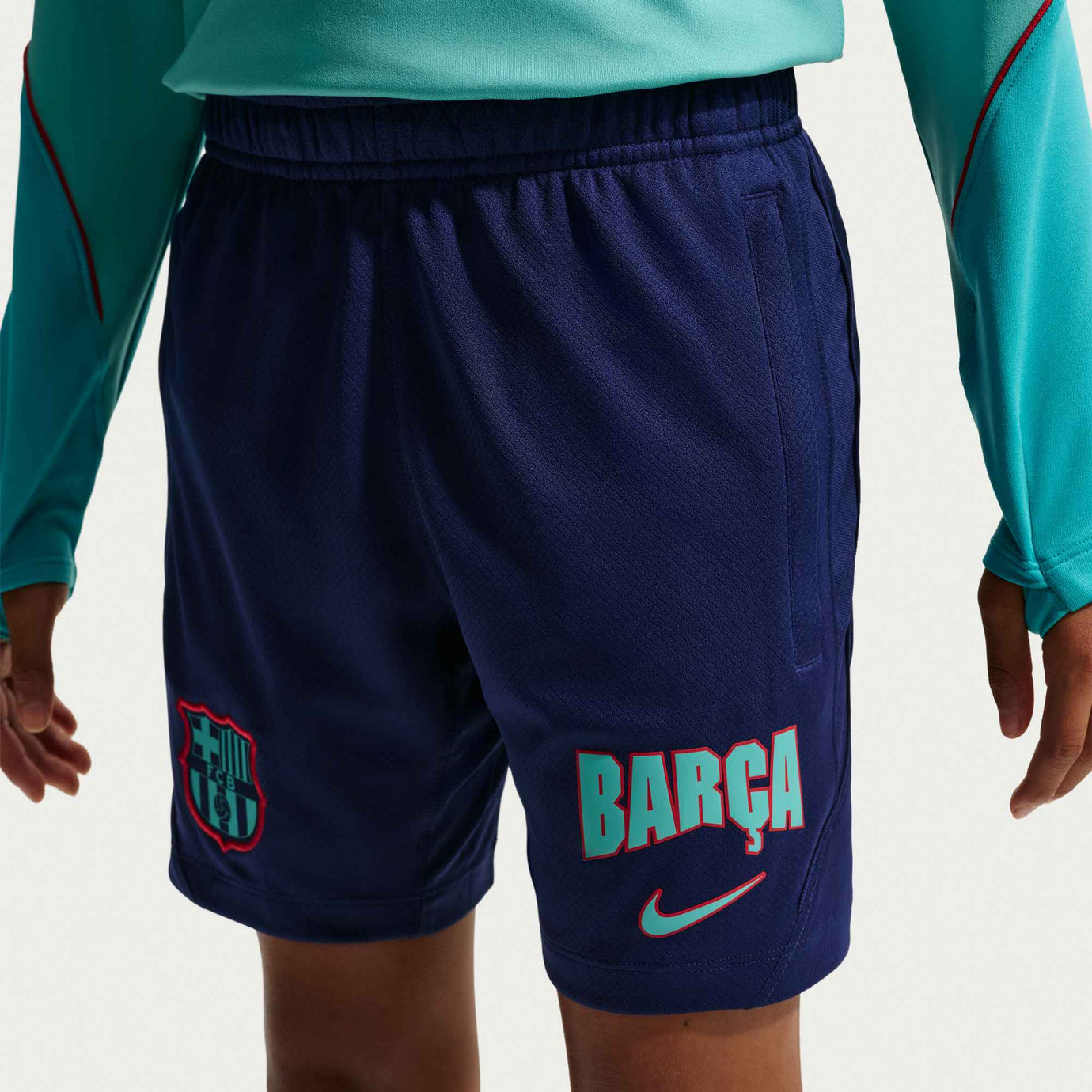 NIKE JR BARCELONA 26-27 STRIKE SHORT LOYAL BLUE