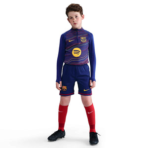 NIKE JR BARCELONA 25-26 HOME SHORT DEEP ROYAL/NOBLE RED