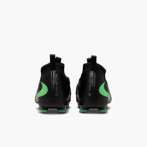 NIKE JR PHANTOM 6 HIGH ACADEMY FG BLACK/ILLUSION GREEN