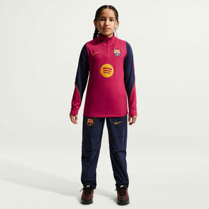NIKE JR BARCELONA 26-27 STRIKE DRILL TOP NOBLE RED/MINERAL YELLOW