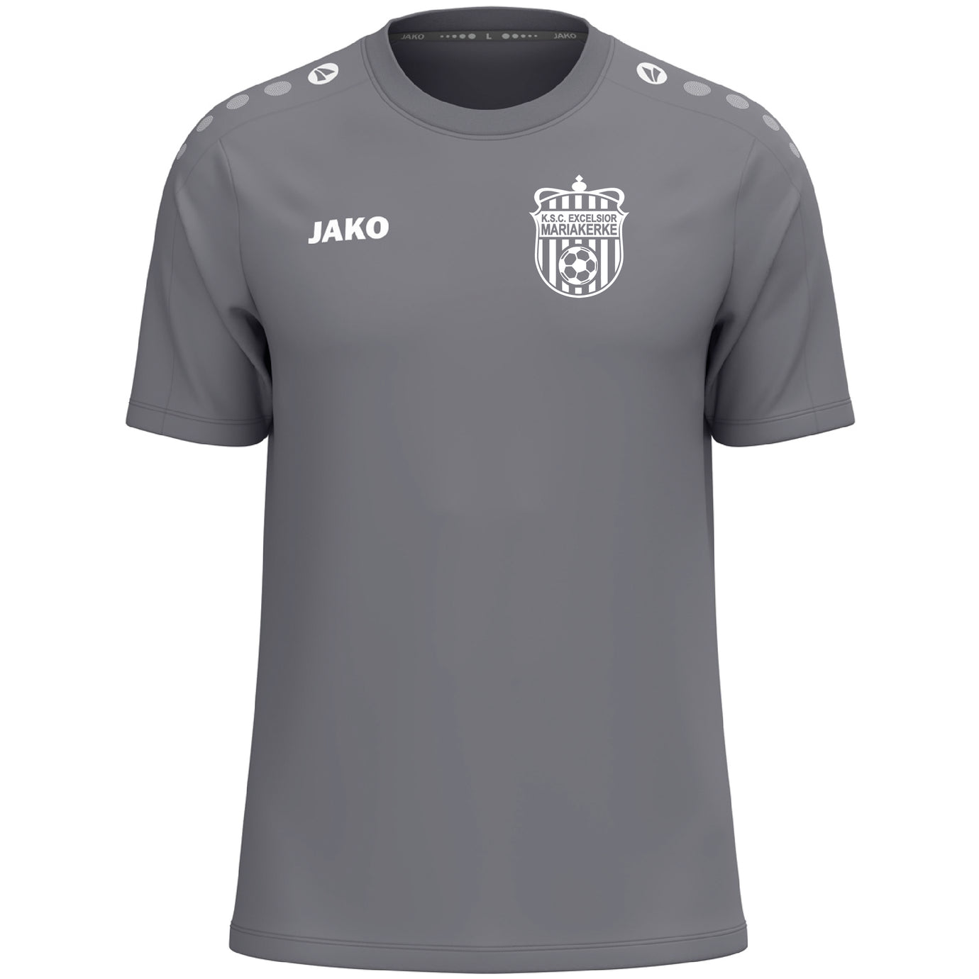 JAKO JR KSC EXCELSIOR MARIAKERKE T-SHIRT ONE COTTON GRIJS