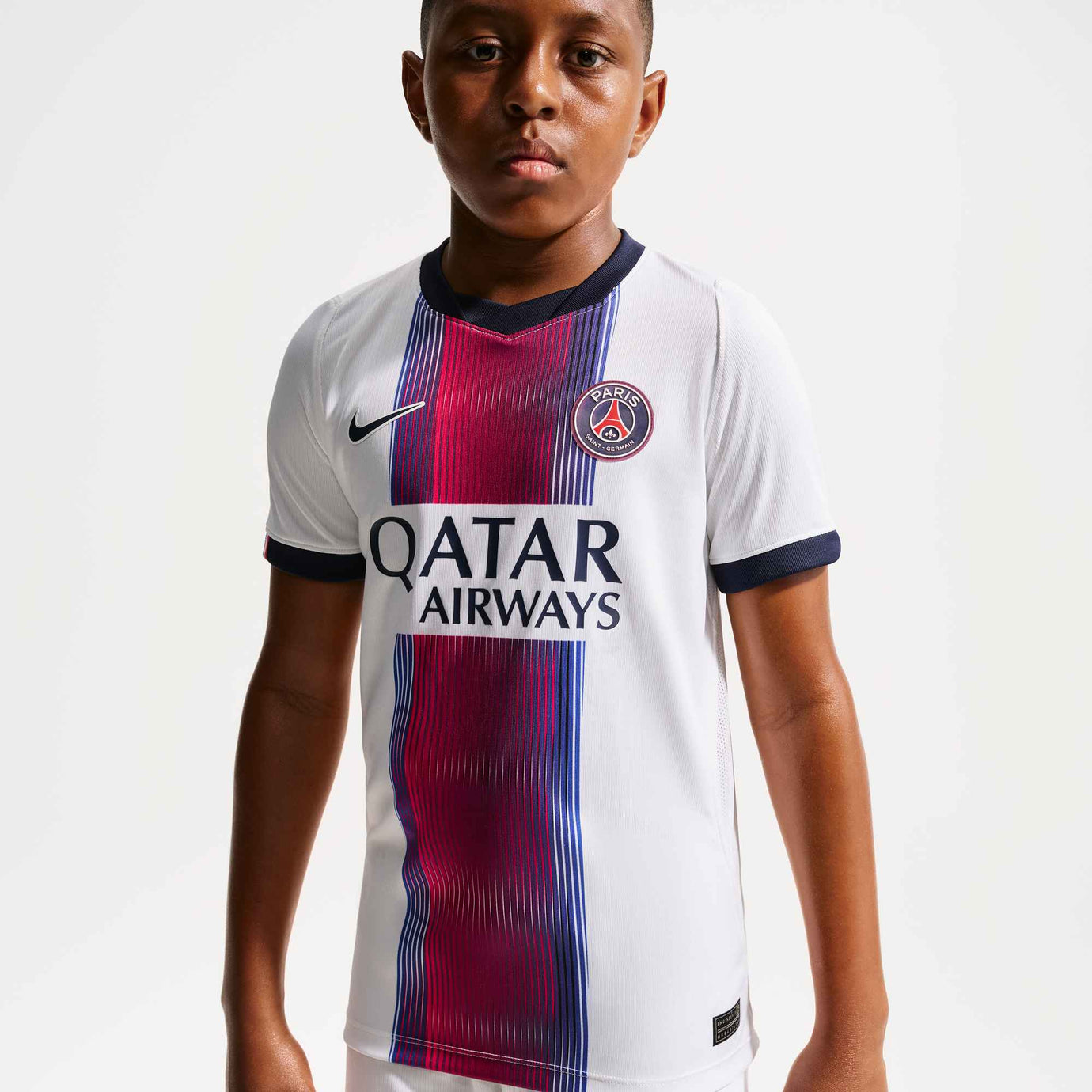 NIKE JR PSG 26-27 AWAY JERSEY WHITE/COLLEGE NAVY