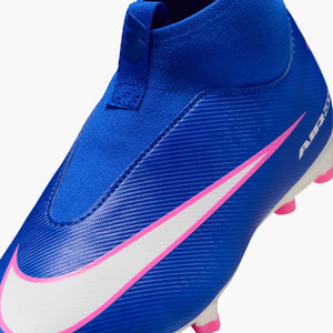 NIKE JR ZM SUPERFLY 10 ACADEMY FG RACER BLUE/WHITE