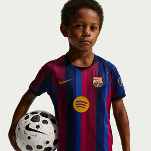 NIKE JR BARCELONA 26-27 HOME LB KIT DEEP GARNET/BLUE VOID