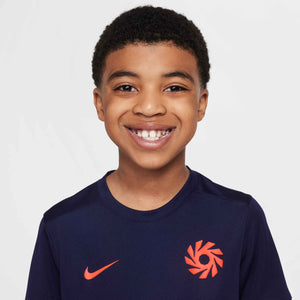 NIKE JR HAALAND DRI-FIT SS TOP BLACKENED BLUE
