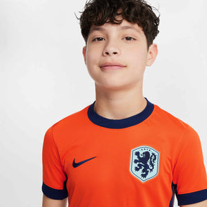 NIKE JR NEDERLAND EURO24 HOME JERSEY SAFETY ORANGE/BLUE VOID