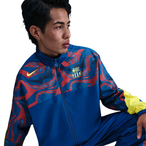 NIKE BARCELONA 25-26 WOVEN JACKET GYM BLUE/OPTI YELLOW