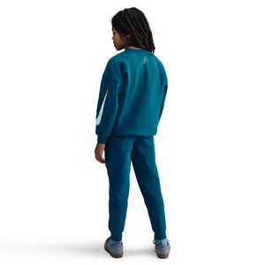 NIKE JR MBAPPE CLUB FLEECE PANT GREEN ABYSS/IGLOO