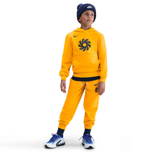 NIKE JR HAALAND CLUB FLEECE HOODY UNIVERSITY GOLD