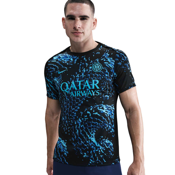 NIKE INTER 25-26 PRE-MATCH JERSEY CHLORINE BLUE/BLACK