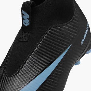 NIKE JR ZM SUPERFLY 10 ACADEMY FG BLACK/ICE BLUE