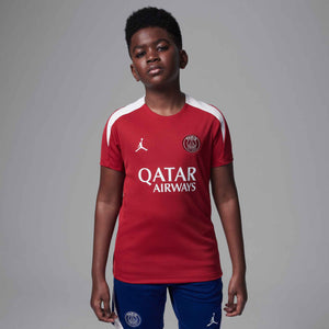 NIKE JR PSG 24-25 STRIKE SS TOP WINGS RED/PHANTOM
