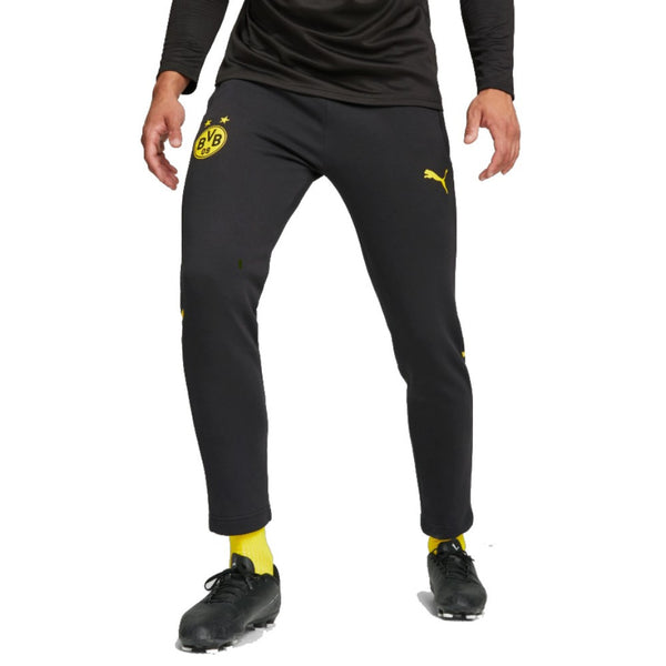 PUMA DORTMUND 23-24 CASUAL PANTS BLACK/YELLOW