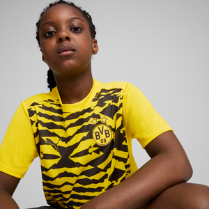 PUMA JR DORTMUND 24-25 PRE-MATCH SS JERSEY FASTER YELLOW/BLACK