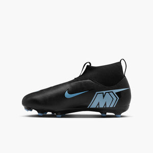 NIKE JR ZM SUPERFLY 10 ACADEMY FG BLACK/ICE BLUE
