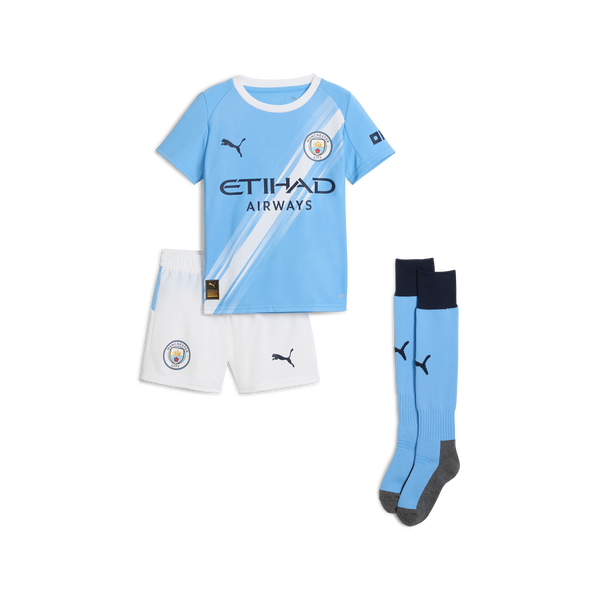 PUMA JR CITY 25-26 HOME MINIKIT TEAM LIGHT BLUE/WHITE