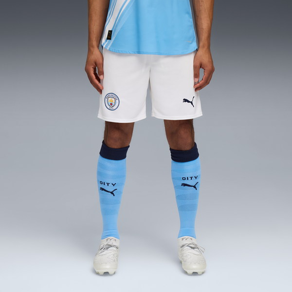 PUMA CITY 25-26 HOME SHORT WHITE/TEAM LIGHT BLUE