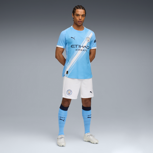 PUMA CITY 25-26 HOME SHORT WHITE/TEAM LIGHT BLUE
