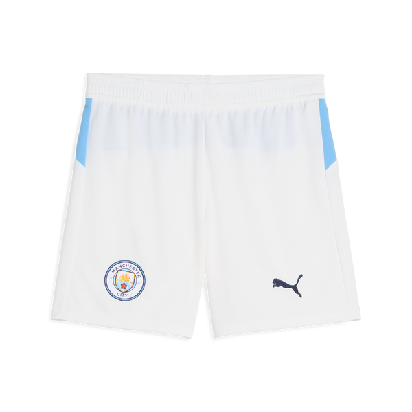 PUMA JR CITY 25-26 HOME SHORT WHITE/TEAM LIGHT BLUE