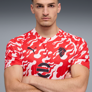 PUMA MILAN 25-26  WARM UP JERSEY WHITE/RED