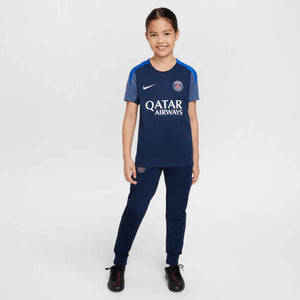 NIKE JR PSG 25-26 STRIKE SS TOP MIDNIGHT NAVY/DIFFUSED BLUE