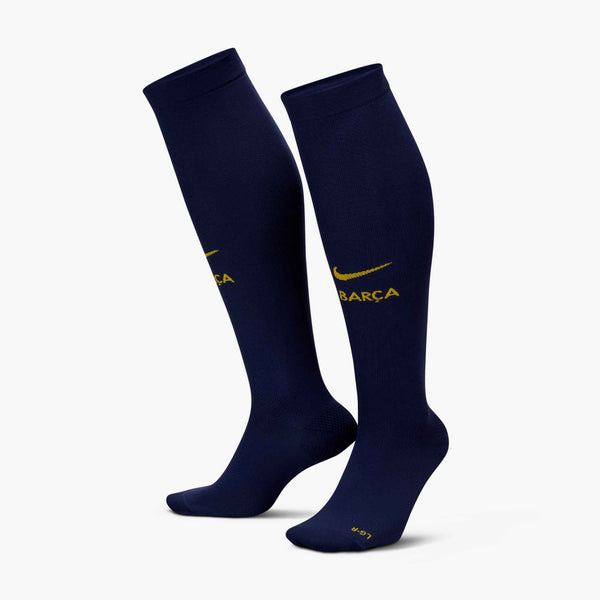 NIKE BARCELONA 26-27 HOME SOCK BLACKENED BLUE/MINERAL YELLOW