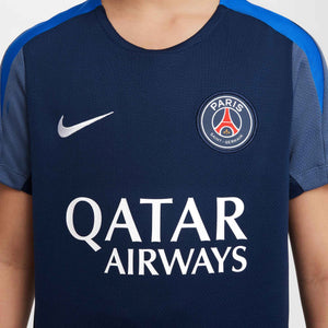 NIKE JR PSG 25-26 STRIKE SS TOP MIDNIGHT NAVY/DIFFUSED BLUE