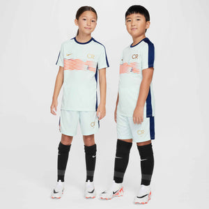 NIKE JR CR7 DRI-FIT SS TOP BARELY GREEN/BLUE VOID