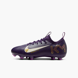 NIKE JR ZM VAPOR 16 ACADEMY FG MBAPPE GRAND PURPLE/IVORY