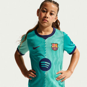 NIKE JR BARCELONA 26-27 THIRD JERSEY GREEN FROST