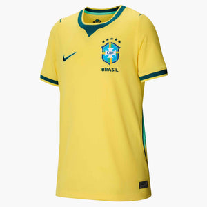 NIKE JR BRAZIL WC26 HOME JERSEY CANARY/LIGHT MENTA