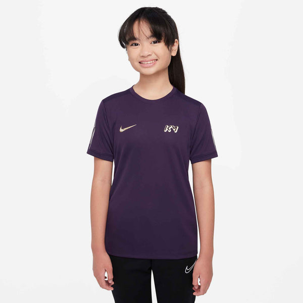 NIKE JR MBAPPE DRI-FIT TOP SS GRAND PURPLE/IVORY