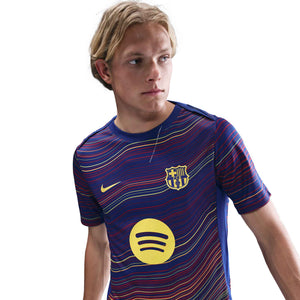 NIKE BARCELONA 25-26 PRE-MATCH JERSEY DEEP ROYAL/MIDWEST GOLD