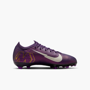 NIKE JR ZM VAPOR 16 PRO FG MBAPPE GRAND PURPLE/IVORY