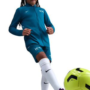 NIKE JR MBAPPE DRI-FIT SHORT GREEN ABYSS/IGLOO