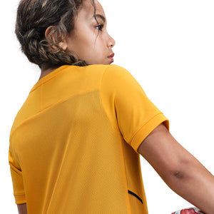 NIKE JR HAALAND DRI-FIT SS TOP UNIVERSITY GOLD