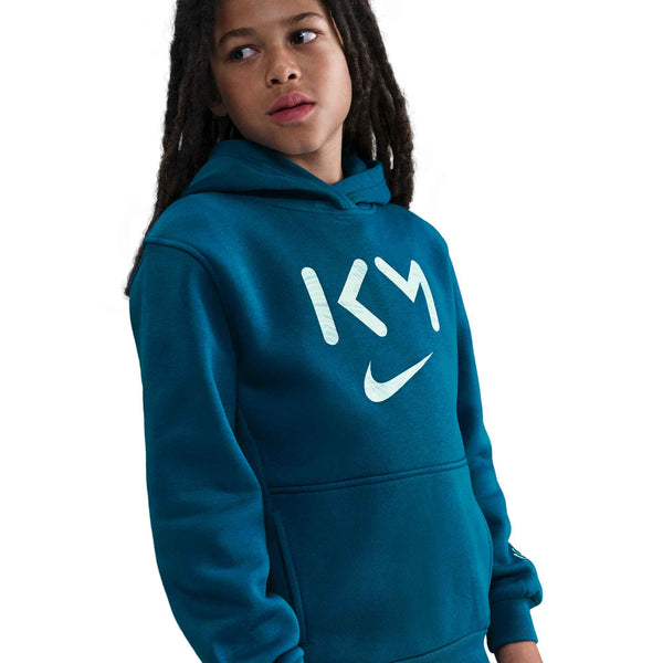 NIKE JR MBAPPE CLUB FLEECE HOODY GREEN ABYSS/IGLOO