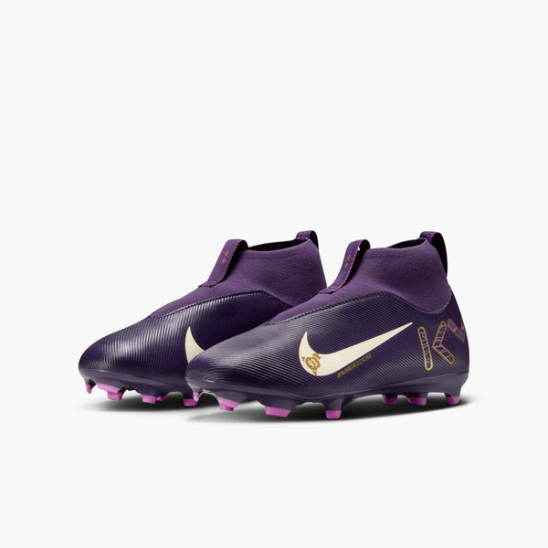 NIKE JR ZM SUPERFLY 10 ACADEMY FG MBAPPE GRAND PURPLE/IVORY