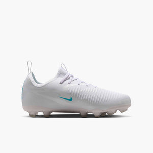 NIKE JR PHANTOM 6 LOW ACADEMY FG WHITE/DUSTY CACTUS