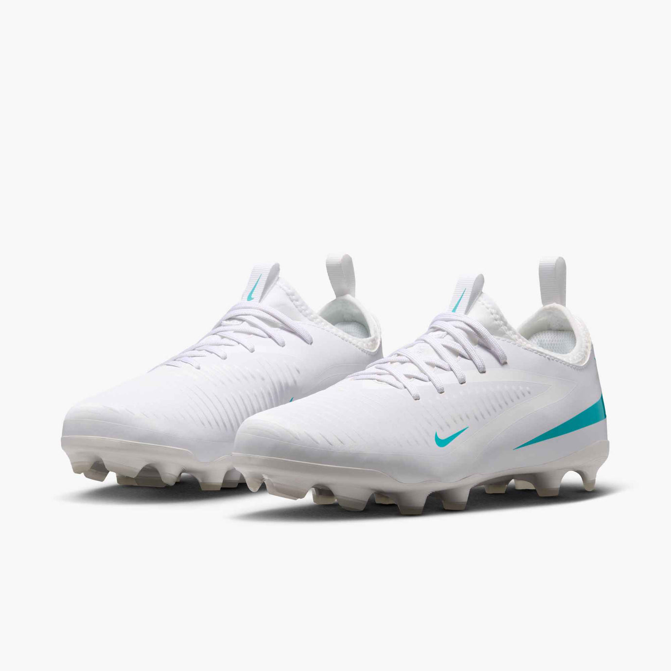 NIKE JR PHANTOM 6 LOW ACADEMY FG WHITE/DUSTY CACTUS