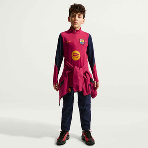 NIKE JR BARCELONA 26-27 STRIKE DRILL TOP NOBLE RED/MINERAL YELLOW