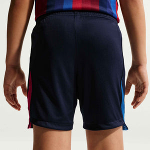 NIKE JR BARCELONA 26-27 HOME SHORT BLACKENED BLUE/MINERAL YELLOW