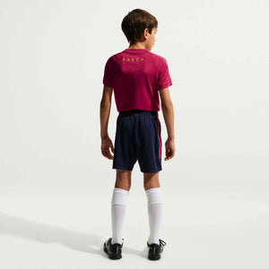 NIKE JR BARCELONA 26-27 STRIKE SHORT BLACKENED BLUE/NOBLE RED