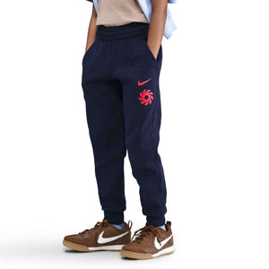 NIKE JR HAALAND CLUB FLEECE PANT BLACKENED BLUE